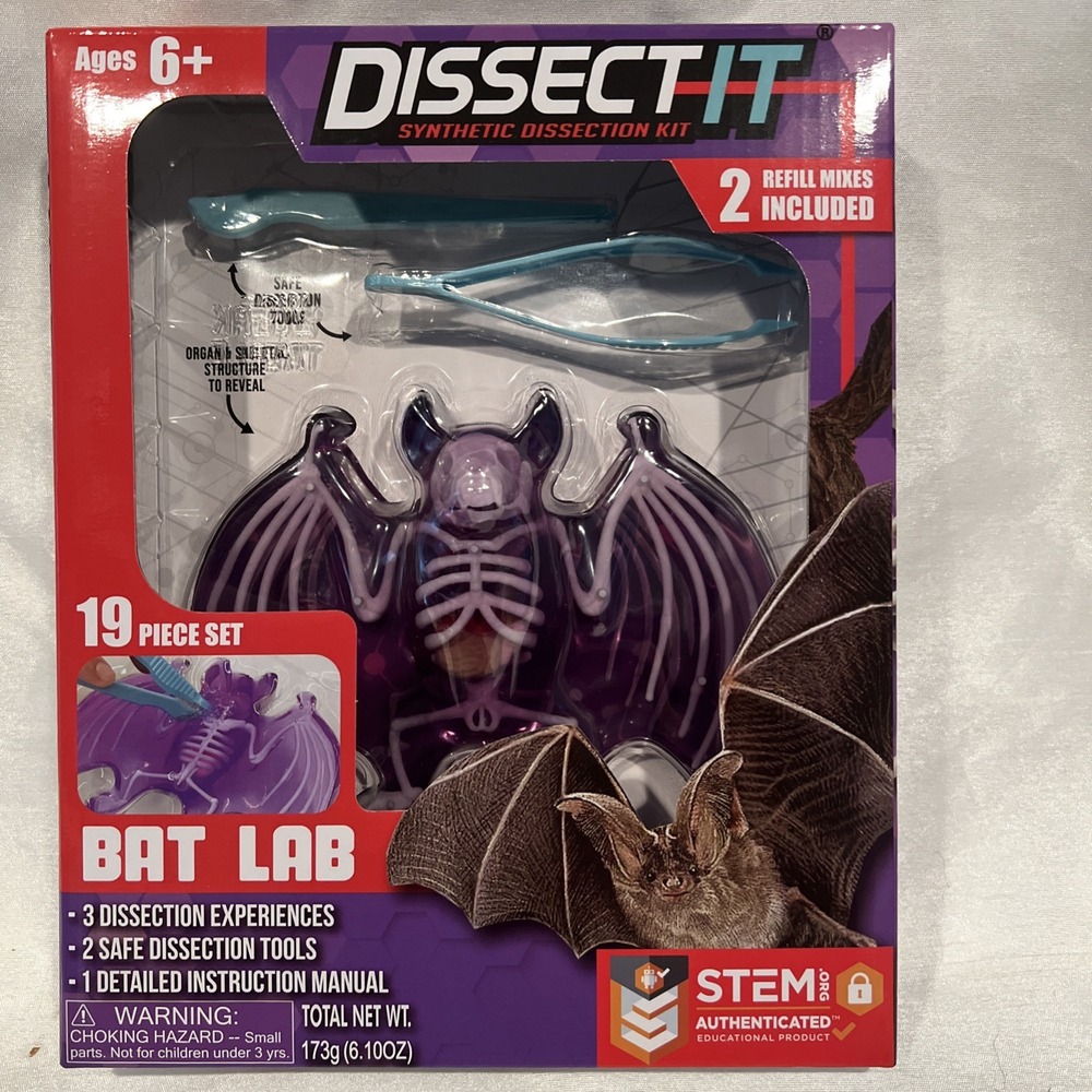 STEM - NEW Dissect-it Synthetic Lab Dissection Kit‎ - Toy Project Bat Biology